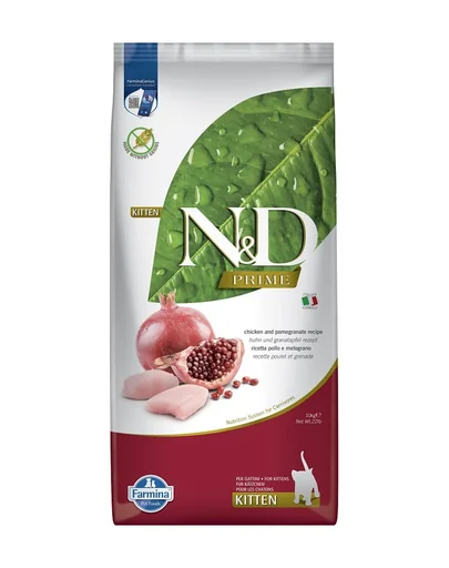 FARMINA N&amp;D Prime Kitten 10 kg Hrana uscata pisoi, cu pui si rodie