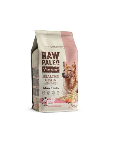 VETEXPERT RAW PALEO Heathy Grain Adult Salmon 2 kg Hrana caini, cu somon