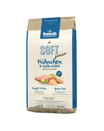 BOSCH Soft Junior Hrana uscata cu pui si cartofi dulci pentru cainii junior12,5 kg