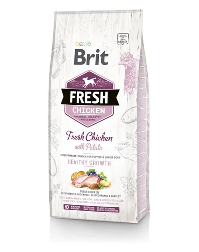 BRIT Fresh Puppy Hrana uscat catei, cu pui si cartofi 2,5 kg