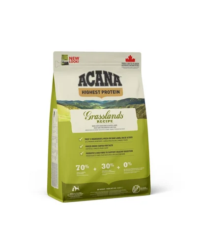 ACANA Grasslands Dog Hrana uscata caini, cu miel si rata 2 kg