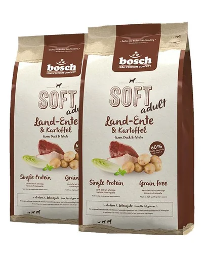 BOSCH Soft Hrana uscata cu rata &amp; cartofi pentru caini 25 kg (2 x 12,5 kg)