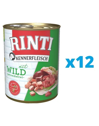 RINTI Kennerfleisch Game hrana umeda cu vanat 12 x 800 g, pentru caini