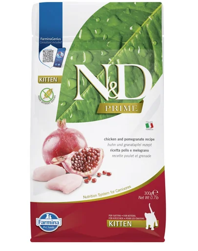 FARMINA N&amp;D Hrana uscata pentru pisoi, pisici gestante si care alaptează, cu pui si rodie 300 g