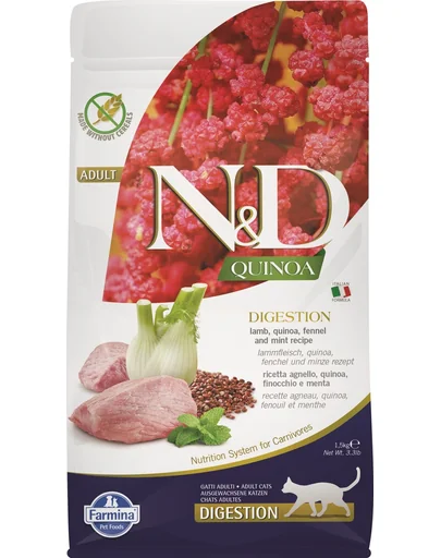 FARMINA N&amp;D Quinoa Cat Digestion cu miel și fenicul 1.5 kg