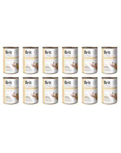BRIT Veterinary Diet Hepatic Turkey&Pea 12x400 aliment dietetic pentru afectiuni hepatice, pentru caini