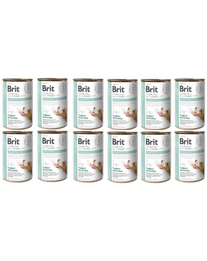 BRIT Veterinary Diet Struvite Turkey&Pea afectiuni tract urinar 12x400 g hrana dietetica pentru caini