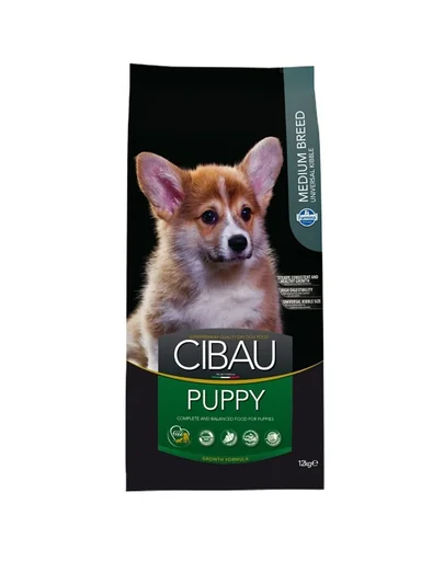 CIBAU Medium Puppy 12+2 kg hrana catei si femele gestante rasa medie