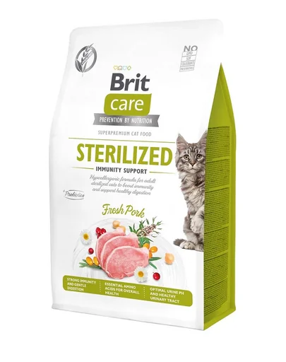 BRIT CARE Grain-Free Sterilized Immunity 0.4 kg hrana pisici adulte sterilizate, hipoalergenica