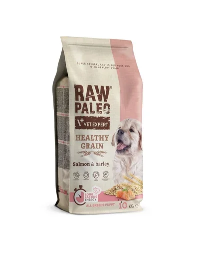 VETEXPERT RAW PALEO Heathy Grain Puppy Salmon 10 kg Sac hrana uscata catei, cu somon