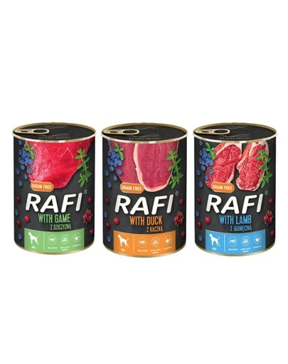 DOLINA NOTECI RAFI Conserve pentru caine adult, mix sortimente 36x400g