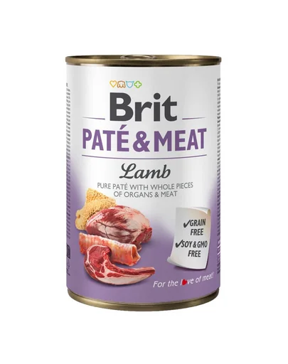 BRIT Pate&Meat lamb 400 g Conserva hrana caine, pateu cu miel