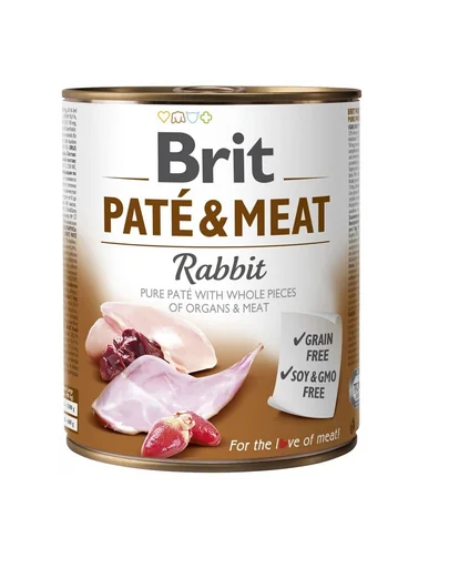 BRIT Pate&amp;Meat rabbit 800 g Conserva pentru caine, cu iepure