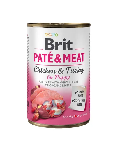 BRIT Pate&amp;Meat puppy 400 g Conserva pentru catei, pateu cu pasare