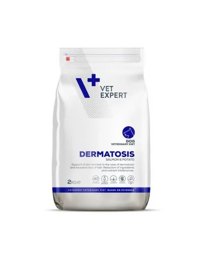 VET EXPERT Veterinary Diet Dog Dermatosis Salmon&amp;Potato 2 kg hrana uscata veterinara pentru caini