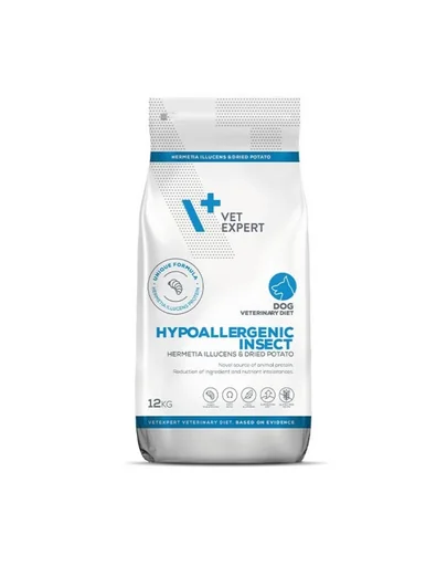 VET EXPERT Veterinary Diet Dog Hypoallergenic Insect 12 kg dieta veterinara caini cu intolerante