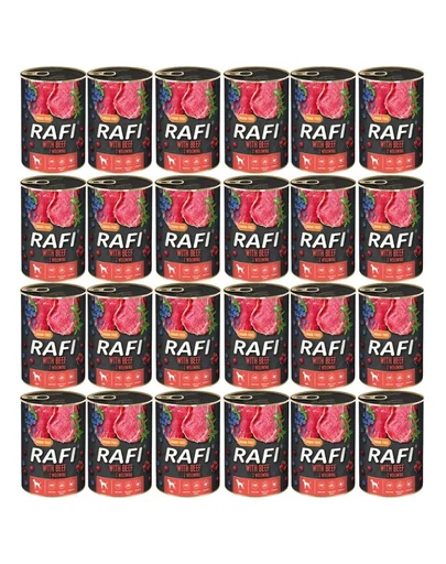 DOLINA NOTECI RAFI Conserve hrana caini, cu vita 24x400 g