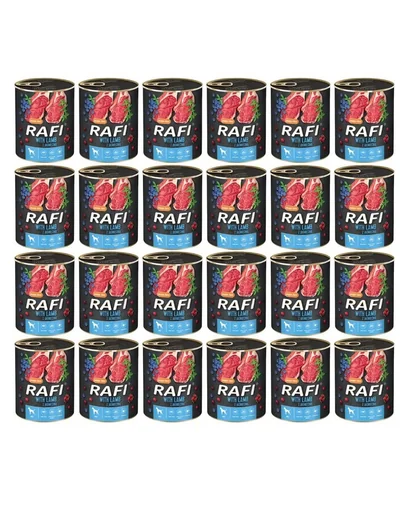 DOLINA NOTECI RAFI Hrana umeda pentru caini adulti, cu miel 24x400 g