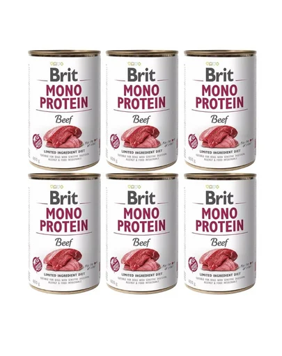 BRIT Mono Protein Beef 6x400 g alimente caini monoproteice din carne de vita
