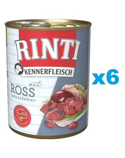 RINTI Kennerfleisch Horse carne de cal 6x800 g hrana caine adult