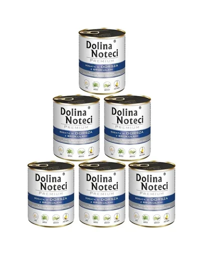 DOLINA NOTECI Premium Bogata in cod si broccoli 6x800g conserve hrana caini