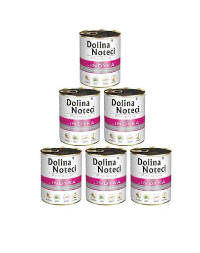 DOLINA NOTECI Premium Bogata in curcan 6x800g conserve caini