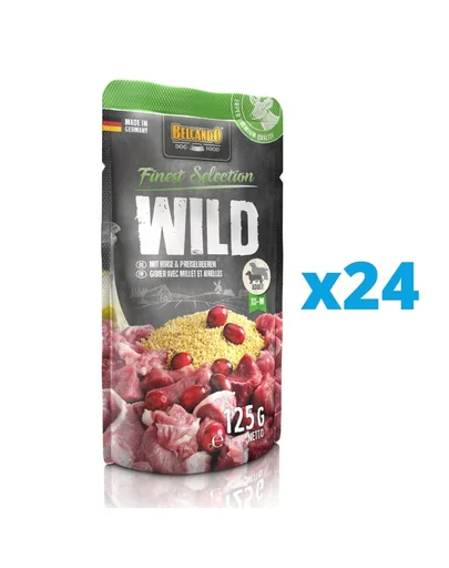 BELCANDO Finest Selection hrana umeda pentru caini, vanat cu mei si merisoare de munte 24x125 g