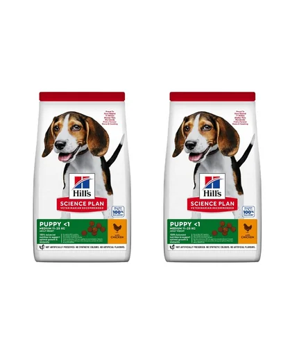 HILL'S Science Plan Canine Puppy Medium Chicken hrana caini de rasa medie, cu pui 36 kg (2x18 kg)