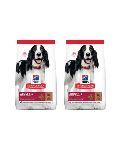 HILL'S Science Plan Canine Adult Medium Lamb & Rice hrana caini de rasa medie, miel si orez 36 kg (2x18 kg)