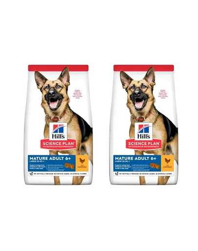 HILL'S Science Plan Canine Mature Adult 6+ Large breed Chicken pentru caini de rasa mare mai in varsta 36 kg (2x18 kg)