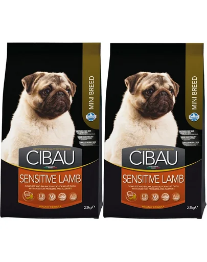 FARMINA Cibau Sensitive Lamb MINI hrana caini rasa mica cu sistem digestiv sensibil, miel 2 x 2,5 kg