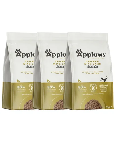 APPLAWS Cat Adult Chicken and Lamb 6 kg (3x2 kg) Mancare pisica, cu pui si miel