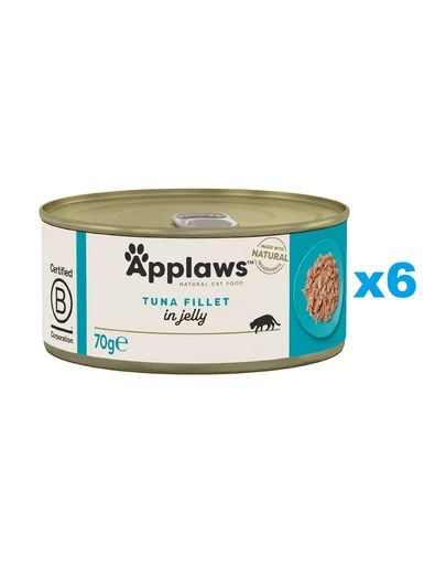 APPLAWS Cat Adult Tuna Fillet in Jelly Hrana pisica, cu ton in aspic 6x70g