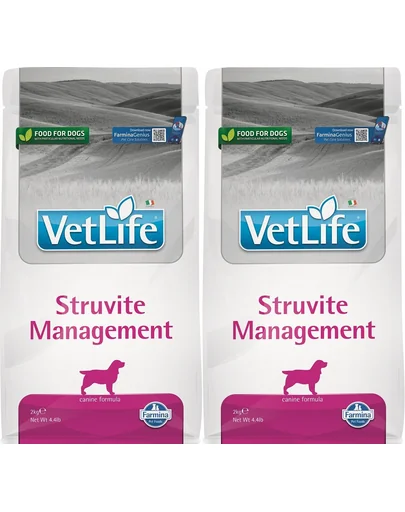 FARMINA Vet Life Dog Struvite Management Canine 2 x 2 kg Hrana caine cu probleme ale tractului urinar inferior
