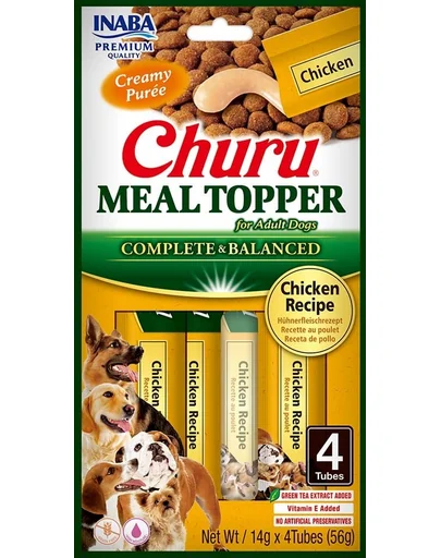 INABA Dog Meal Topper Chicken 4x14 g crema pui supliment hrana pentru caini