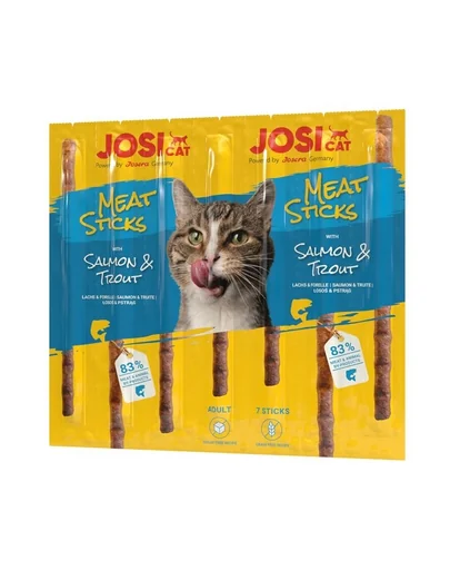 JOSERA JosiCat Meat Sticks cu somon si pastrav pentru pisici 35g