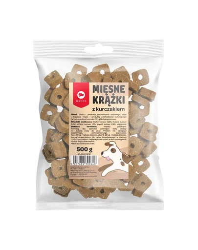 MACED Gustare cu pui, pentru caini 500 g
