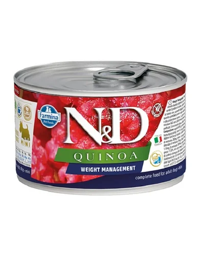 FARMINA N&D Quinoa Dog Weight Management 140 g Hrana umeda pentru caini, pentru controlul greutatii