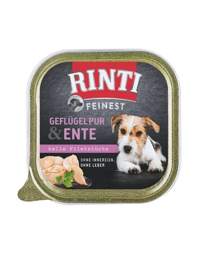 RINTI Feinest Poultry Pure&amp;Duck hrana caini pasare si rata 150 g