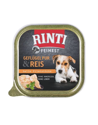 RINTI Feinest Poultry Pure&amp;Rice pasare si orez pentru caini 150 g
