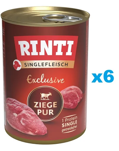 RINTI Singlefleisch Exclusive Goat Pure 6x400 g carne de capra, pentru caini