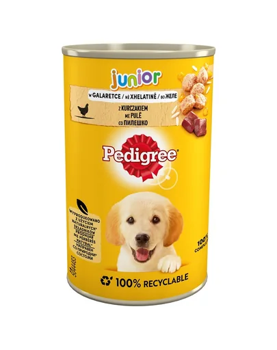 PEDIGREE Junior Hrana umeda catei, cu Pui in Aspic 400 g