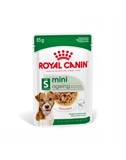 ROYAL CANIN Mini Ageing 12+ hrana umeda in sos pentru caini maturi de peste 12 ani, rase mici 24x85 g