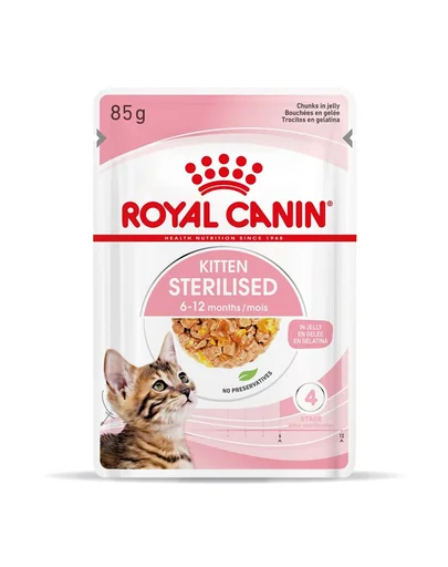 ROYAL CANIN Kitten Sterilised Hrana umeda pentru pisoi sterilizati, in aspic 24 x 85 g