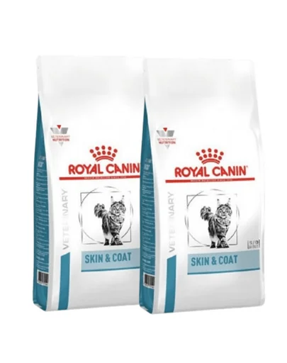 ROYAL CANIN VHN Cat Skin &amp; Coat 2 x 400 g Hrană dietetică pentru pisici cu piele sensibilă
