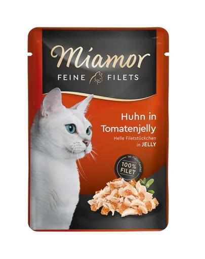 MIAMOR Feline Filets plicuri in jeleu 24x100 g pentru pisica, pui si rosii