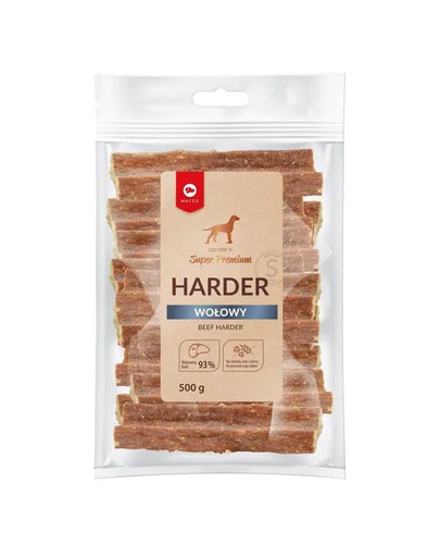 MACED Super Premium Harder Fasii cu carne de vita pentru caini 500g