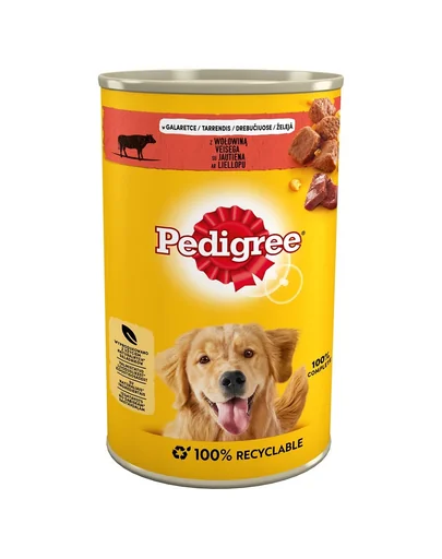 PEDIGREE Hrana umeda pentru caini adulti, cu vita si ficat in aspic 1200 g