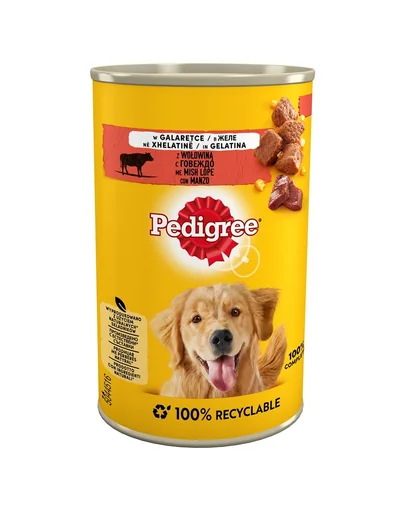 PEDIGREE Conserva hrana umeda pentru caini, cu vita si ficat in aspic 400 g