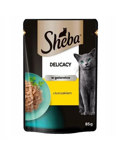 SHEBA Delicacy in jelly 85g bucati de pui in gelatina pentru pisici